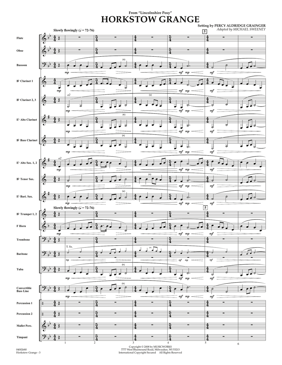 Horkstow Grange - Full Score Concert Band scores gallery preview page 3