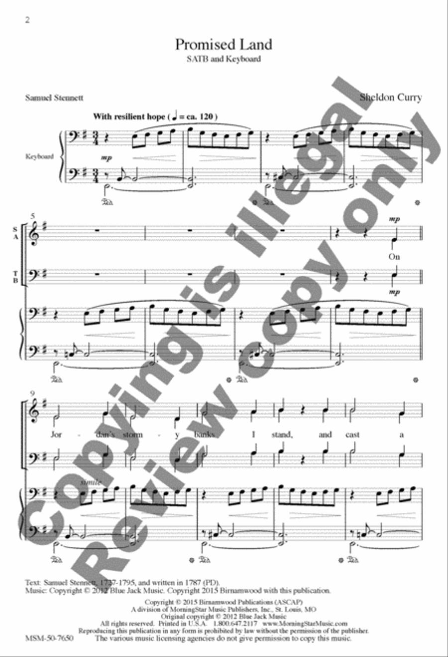 Promised Land Promised Land 4-Part scores gallery preview page 2