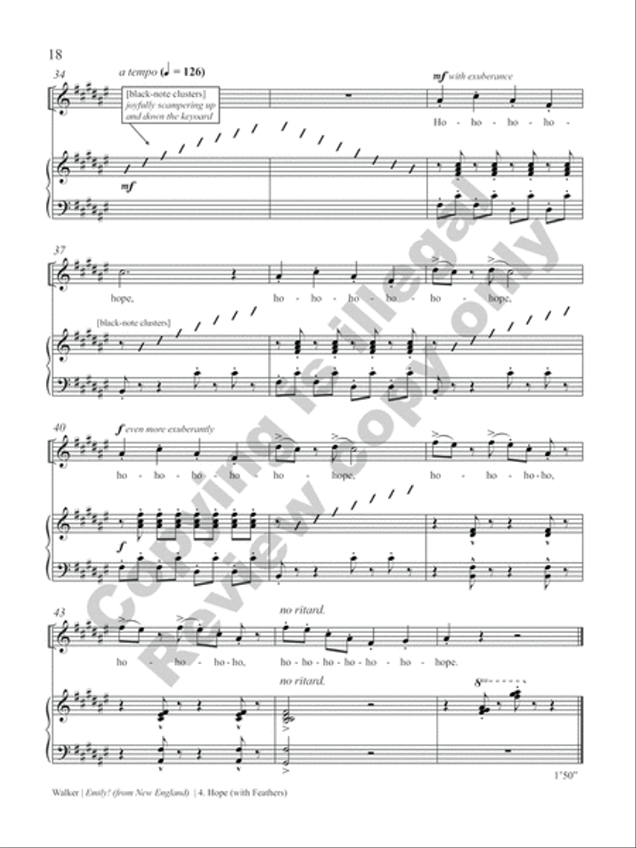 Emily! (from New England) Soprano Voice scores gallery preview page 27