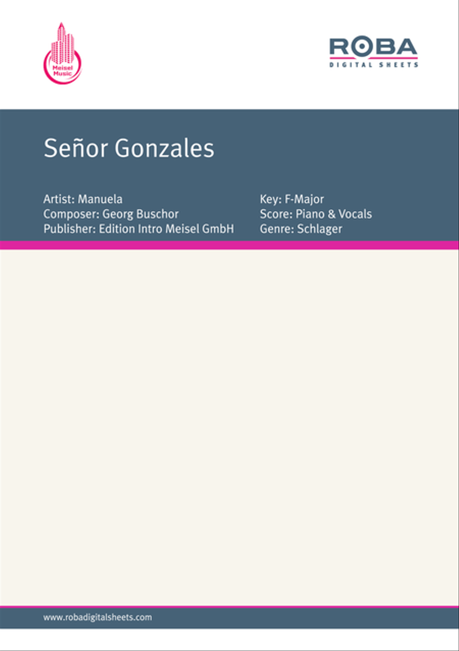 Senor Gonzales Piano, Vocal scores gallery preview page 1