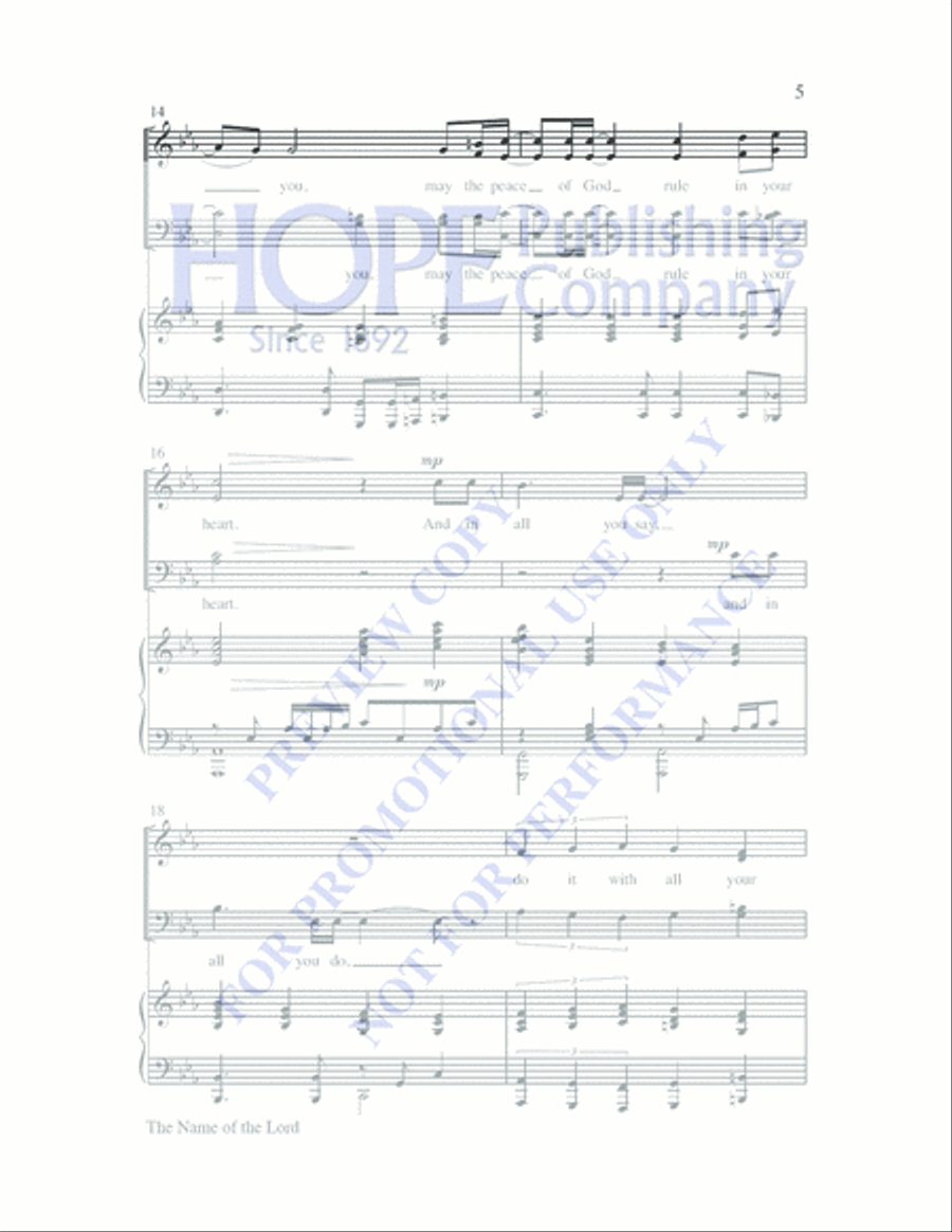 The Name of the Lord Choir scores gallery preview page 4