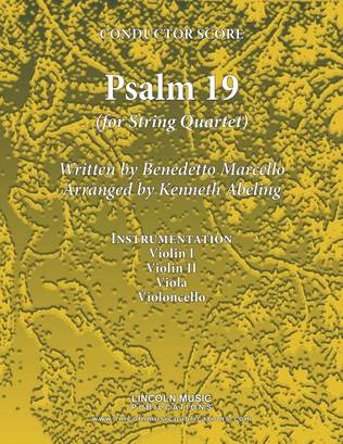 Psalm 19 - Benedetto Marcello (for String Quartet)