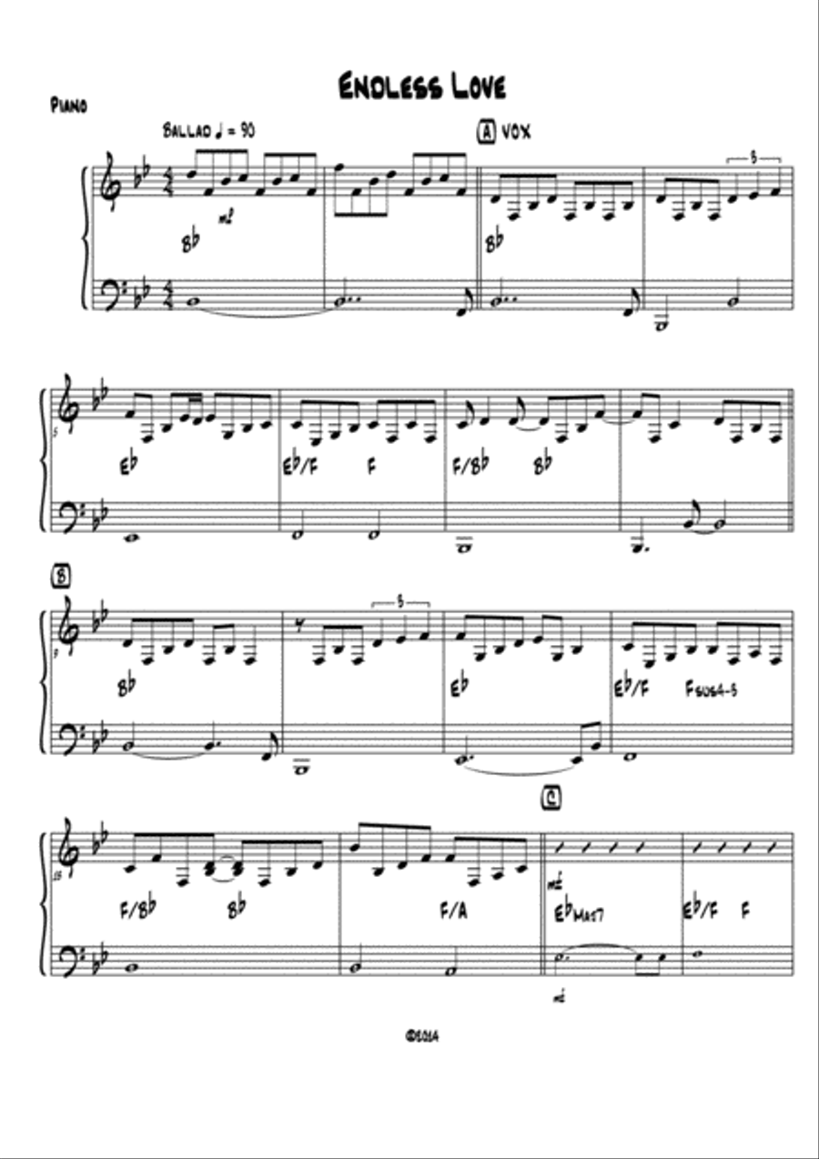 Endless Love Endless Love Large Ensemble scores gallery preview page 5