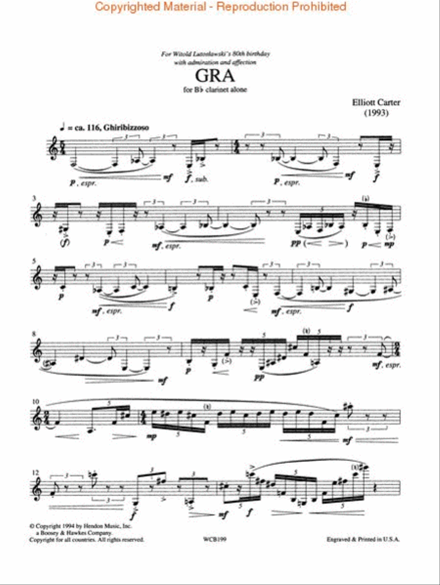 GRA GRA Clarinet Solo scores gallery preview page 2