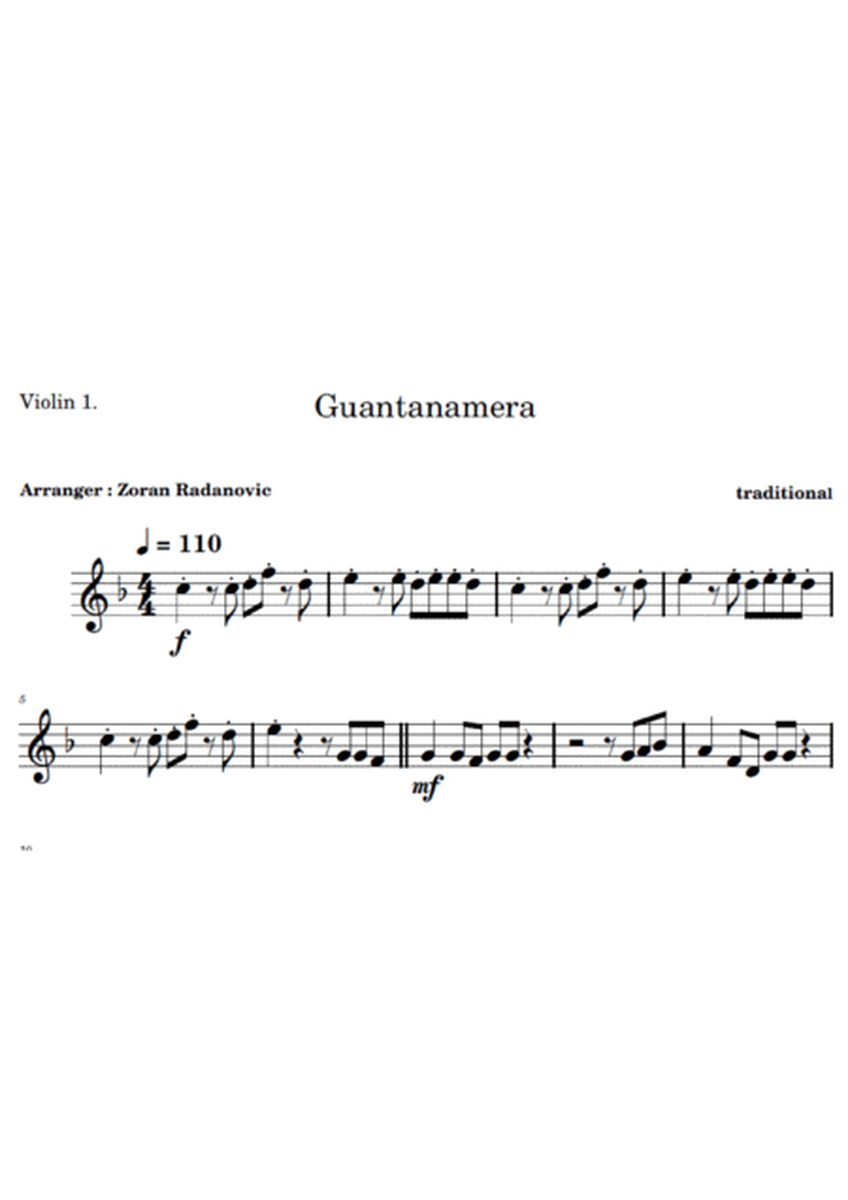Guantanamera - for string quartet image number null
