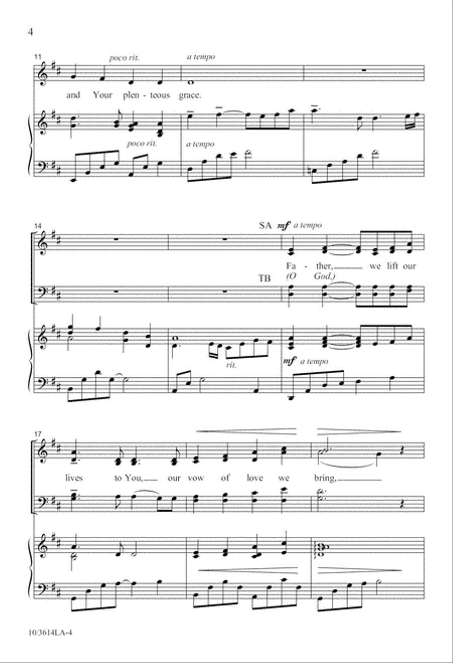 Father, We Worship You 4-Part scores gallery preview page 5