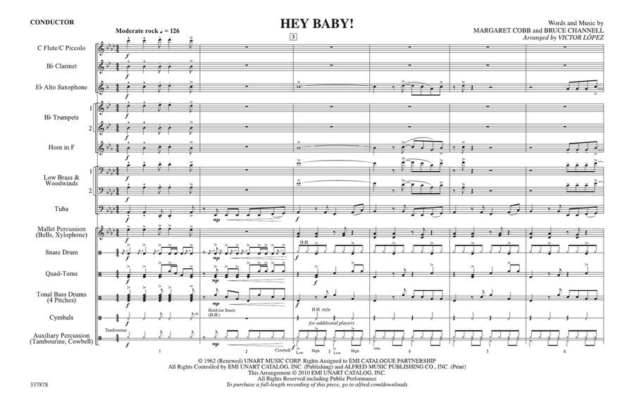 Hey Baby! (from Dirty Dancing): Score