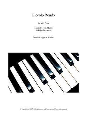 Book cover for PICCOLO RONDO for solo piano