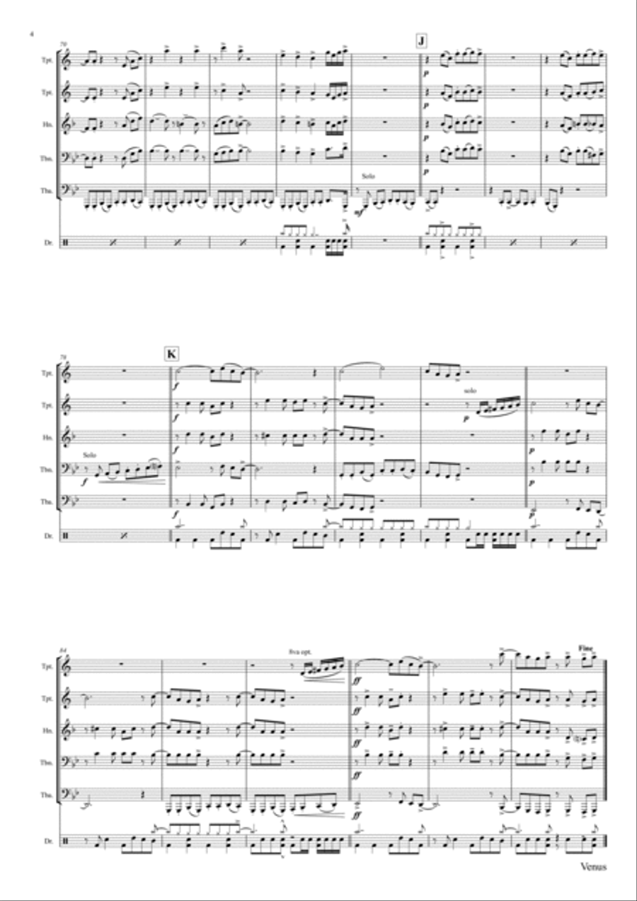 Venus Brass Quintet scores gallery preview page 5