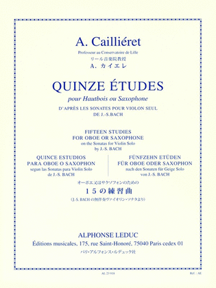 Book cover for 15 Etudes (oboe Solo)