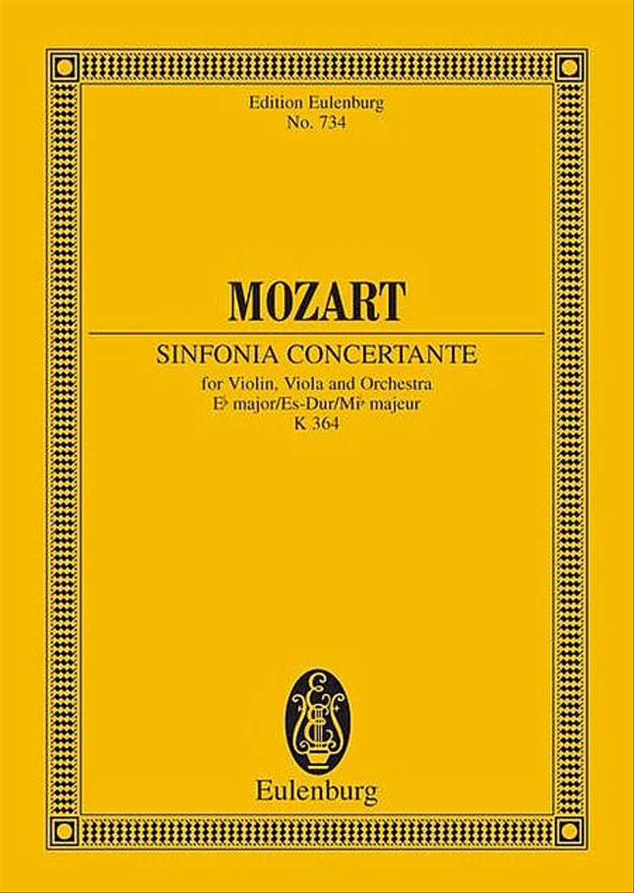 Sinfonia Concertante in E-Flat Major, KV. 364 Orchestra scores gallery preview page 1