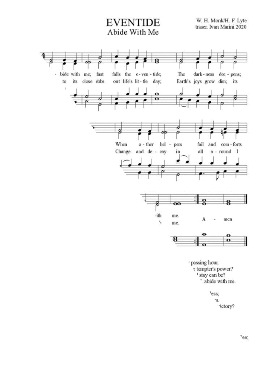 EVENTIDE (Abide With Me) - for Mixed Choir 4-Part scores gallery preview page 1