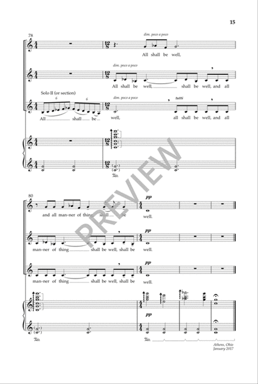 Illuminations of Julian of Norwich SSA scores gallery preview page 16