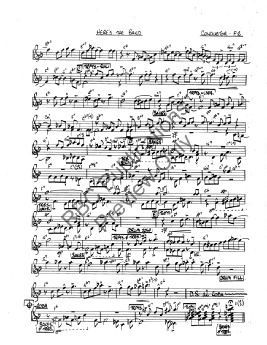 Here's The Band (Score) Jazz Ensemble scores gallery preview page 4