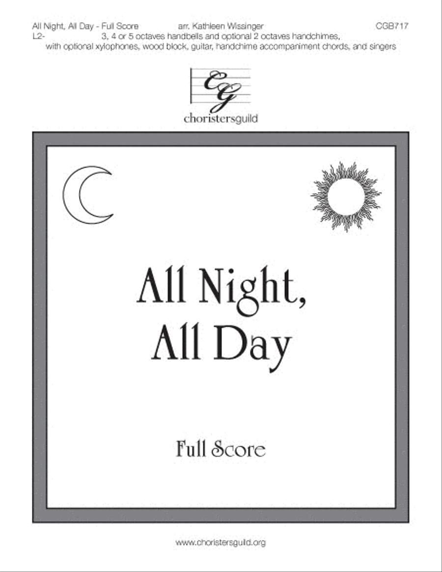 All Night, All Day Full Score Handbell Choir scores gallery preview page 1