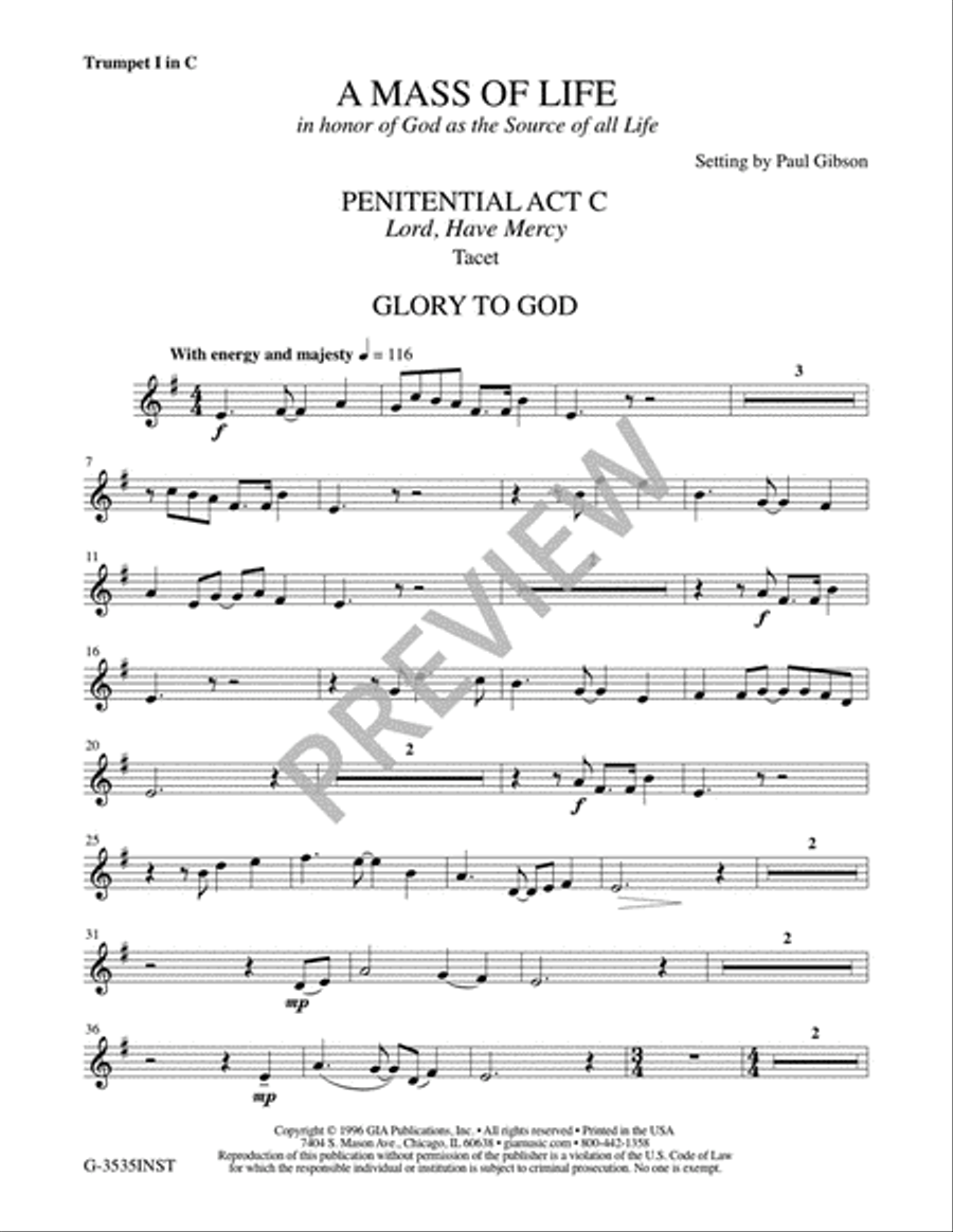 A Mass of Life - Instrument edition Trombone scores gallery preview page 2