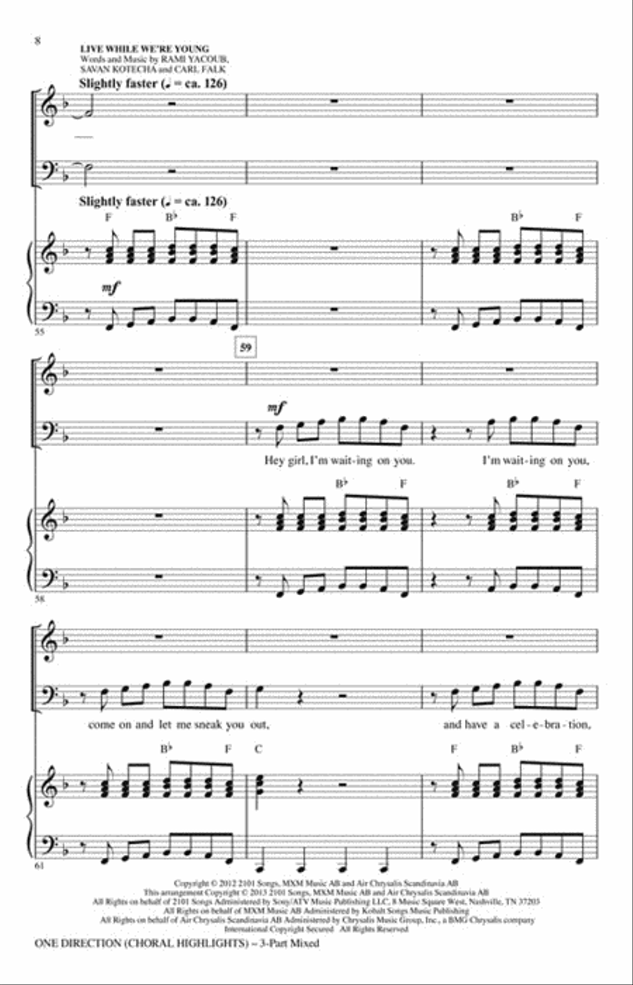 One Direction 3-Part scores gallery preview page 3
