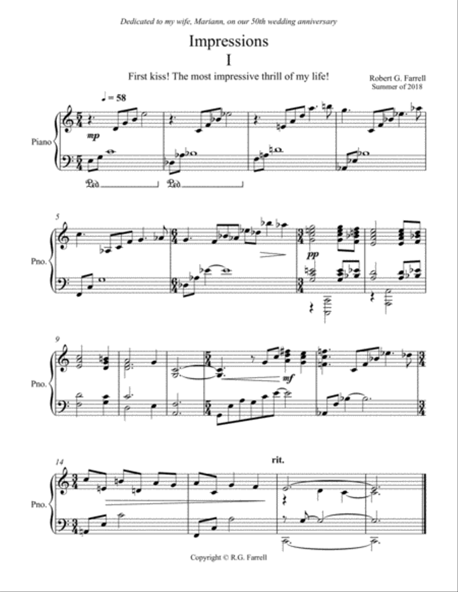 Impressions - #1 Piano Solo scores gallery preview page 1