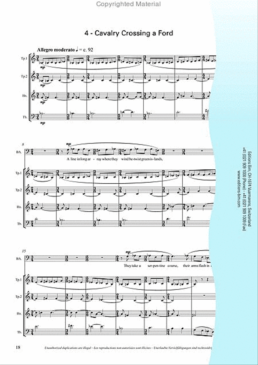 Songs of War and Loss Brass Quintet scores gallery preview page 10