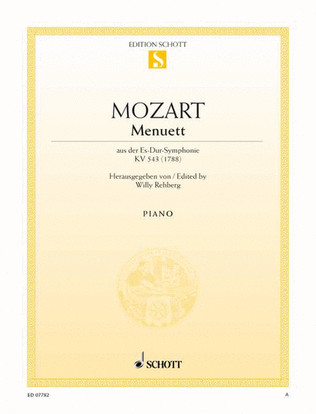 Book cover for Minuet From Symphony 39 Piano