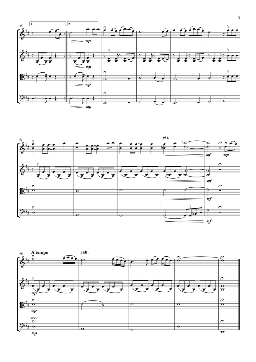 (Everything I Do) I Do It For You String Quartet scores gallery preview page 5