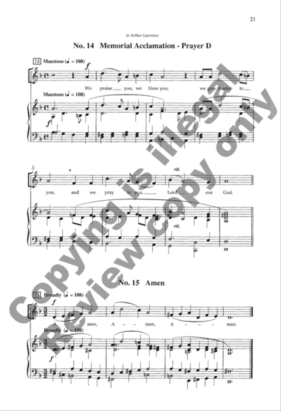 Mass of the Holy Trinity 4-Part scores gallery preview page 21