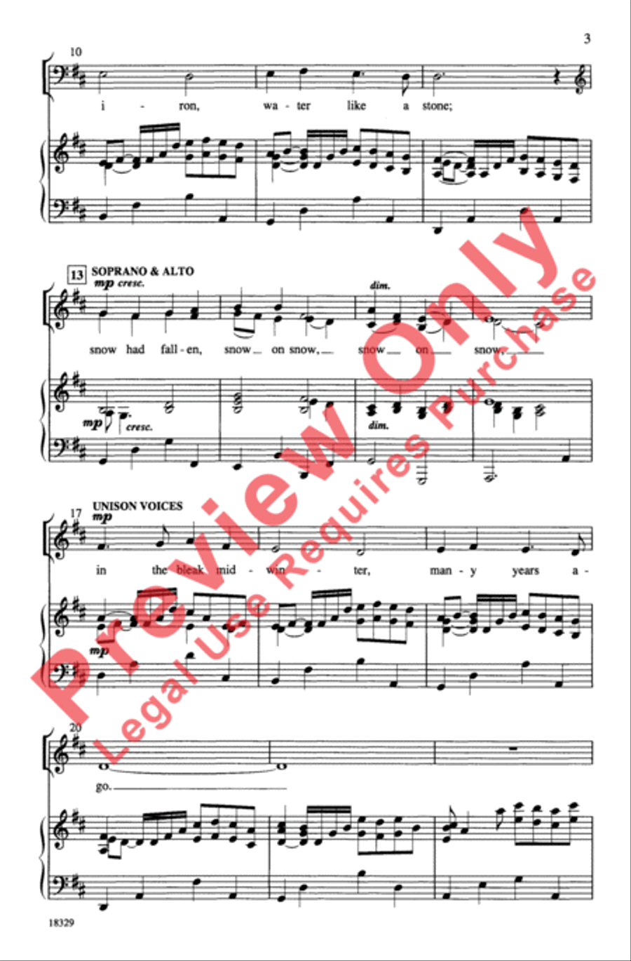 In the Bleak Midwinter In the Bleak Midwinter 4-Part scores gallery preview page 3