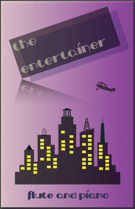 Book cover for The Entertainer by Scott Joplin, for Flute and Piano