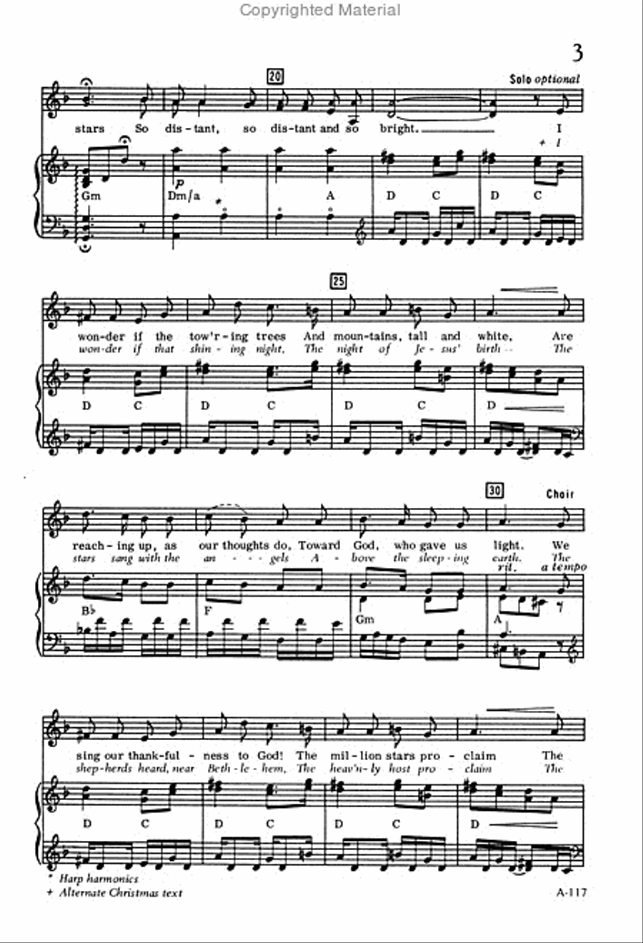 Stars Are for Those Who Lift Their Eyes Unison Choir scores gallery preview page 3