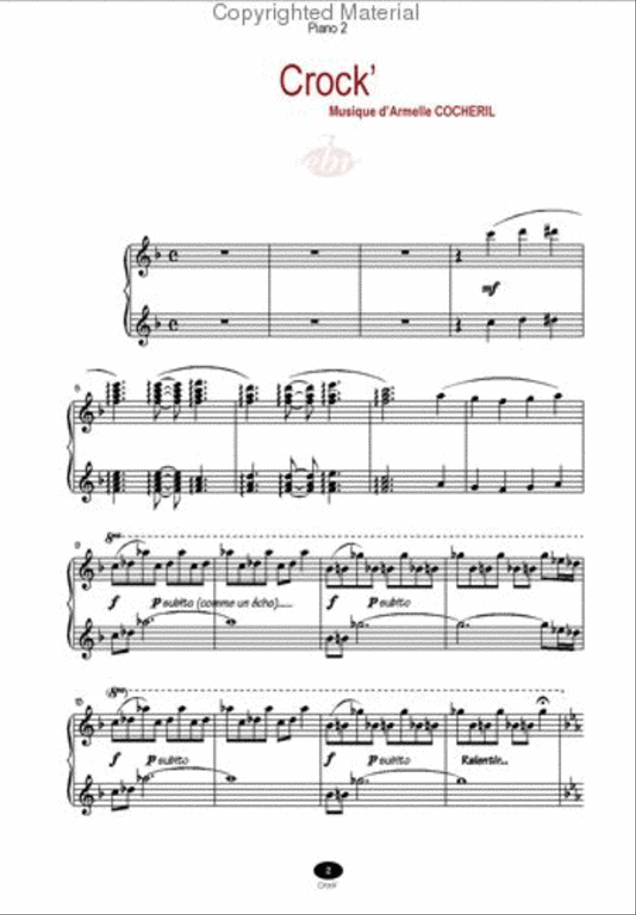 Crock' (4 mains) (Collection In Edit) Piano Duet scores gallery preview page 4