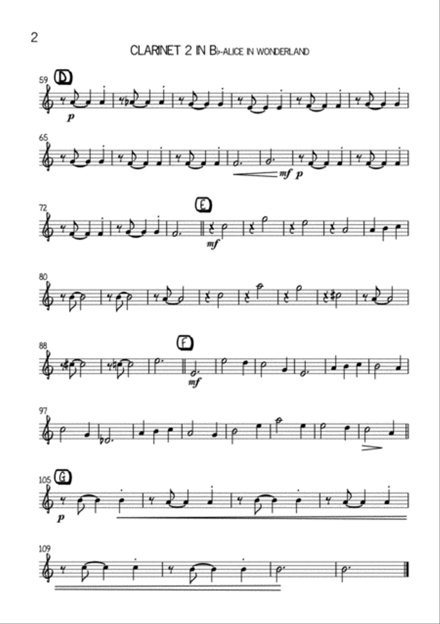 Alice In Wonderland from Walt Disney's ALICE IN WONDERLAND Jazz Ensemble scores gallery preview page 5