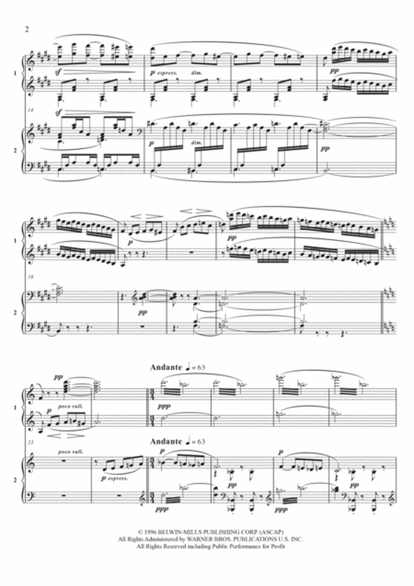 "La Fleur" from "Carmen", arr. for 2 pianos image number null