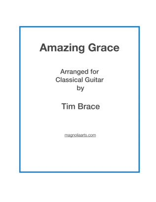 Book cover for Amazing Grace - score for Solo Guitar