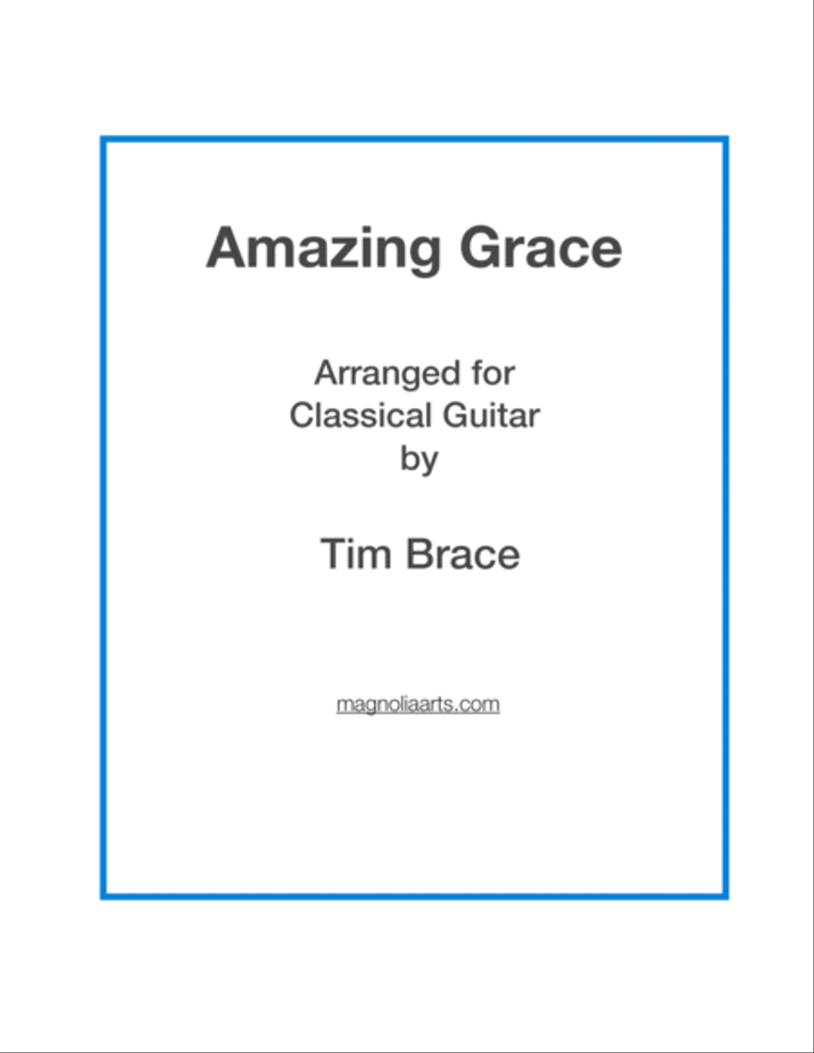 Book cover for Amazing Grace - score for Solo Guitar