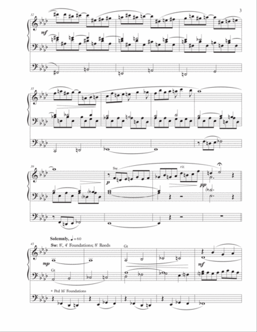 Prelude and Fugue in A-flat Major Organ Solo scores gallery preview page 5