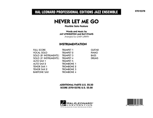 Never Let Me Go (Flexible Solo Feature) - Conductor Score (Full Score)