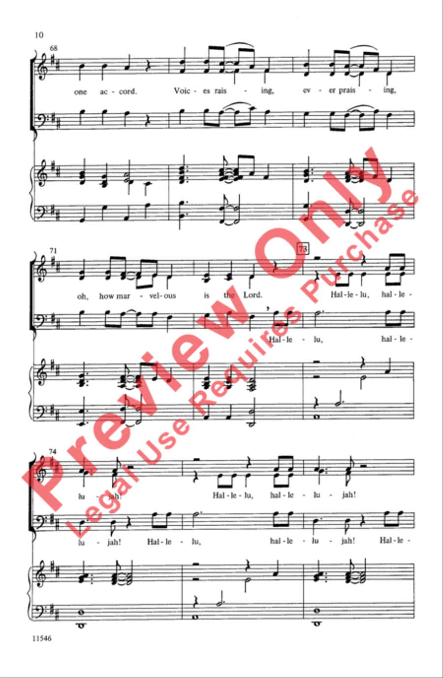 Oh, How Wonderful Is the Lord 3-Part scores gallery preview page 10
