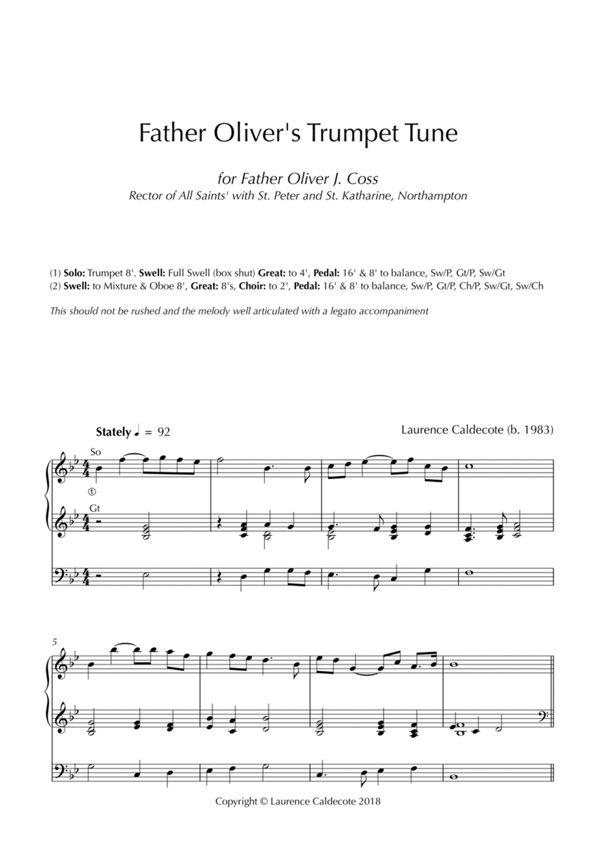 Father Oliver's Trumpet Tune