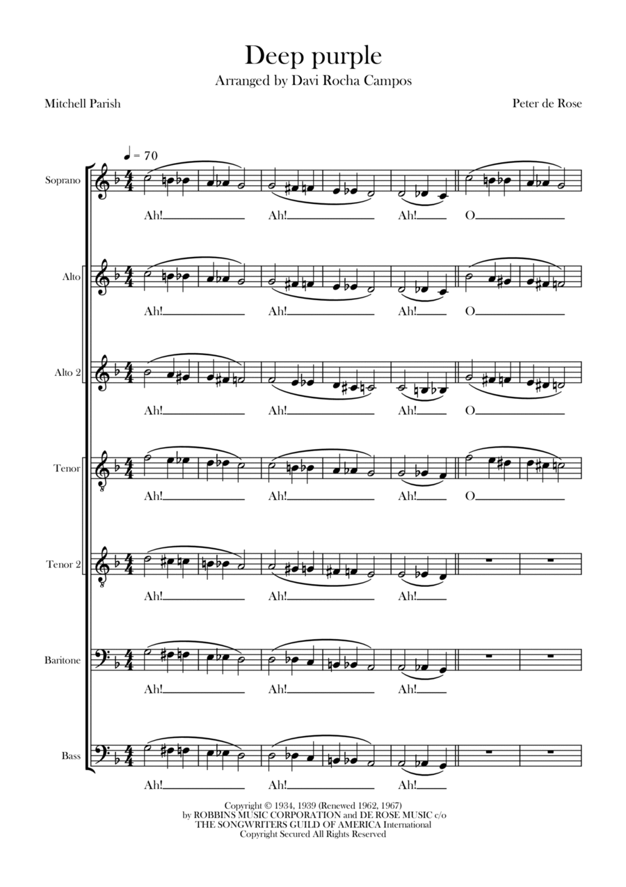 Deep Purple Deep Purple Divisi scores gallery preview page 1