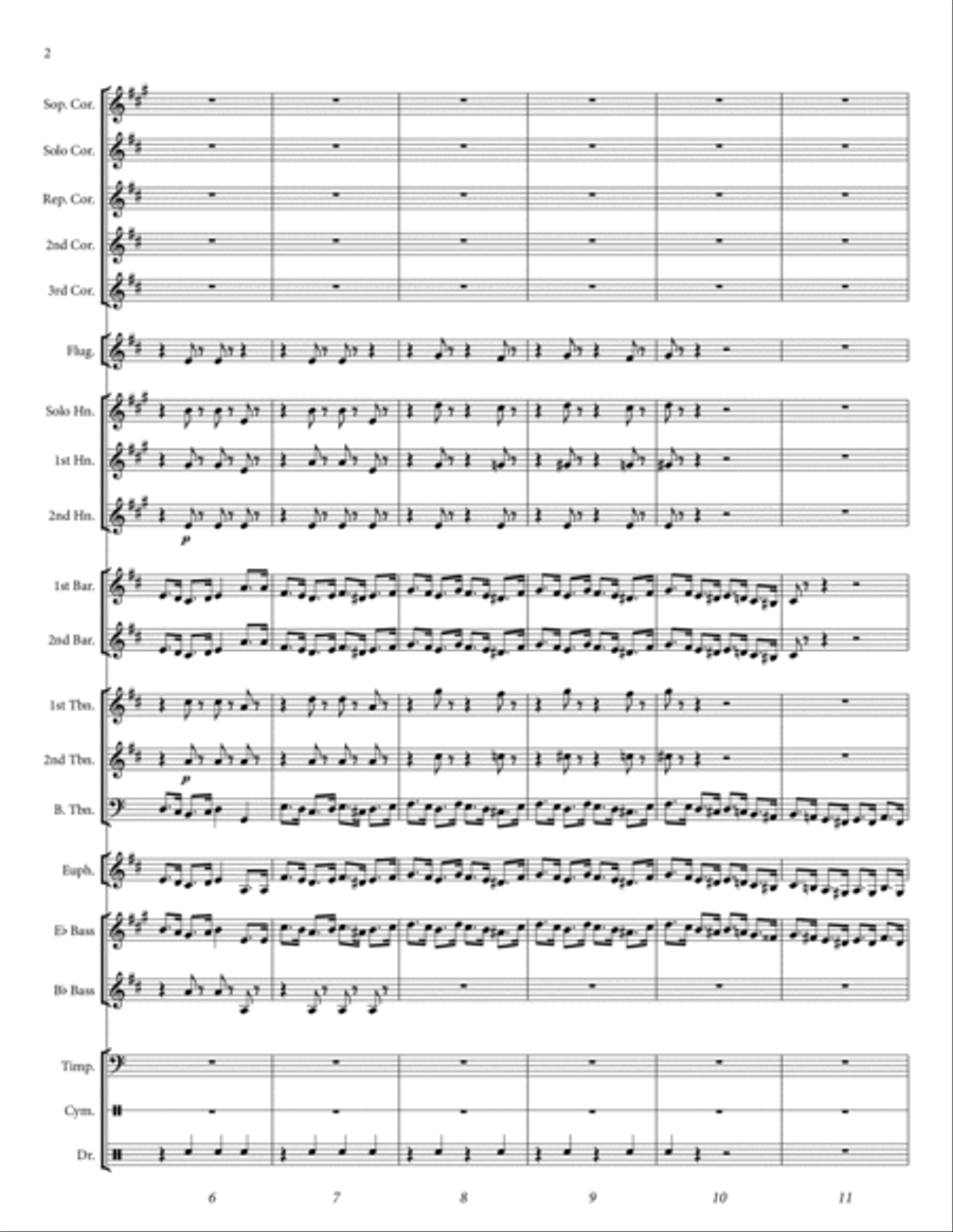 When The Foeman Bares His Steel (from Pirates of Penzance) Brass Band scores gallery preview page 3