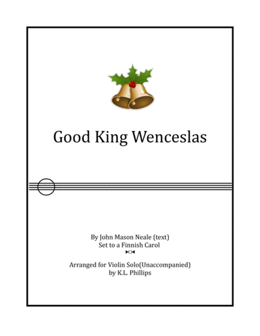 Good King Wenceslas - Theme and Variations for Unaccompanied Violin Solo image number null