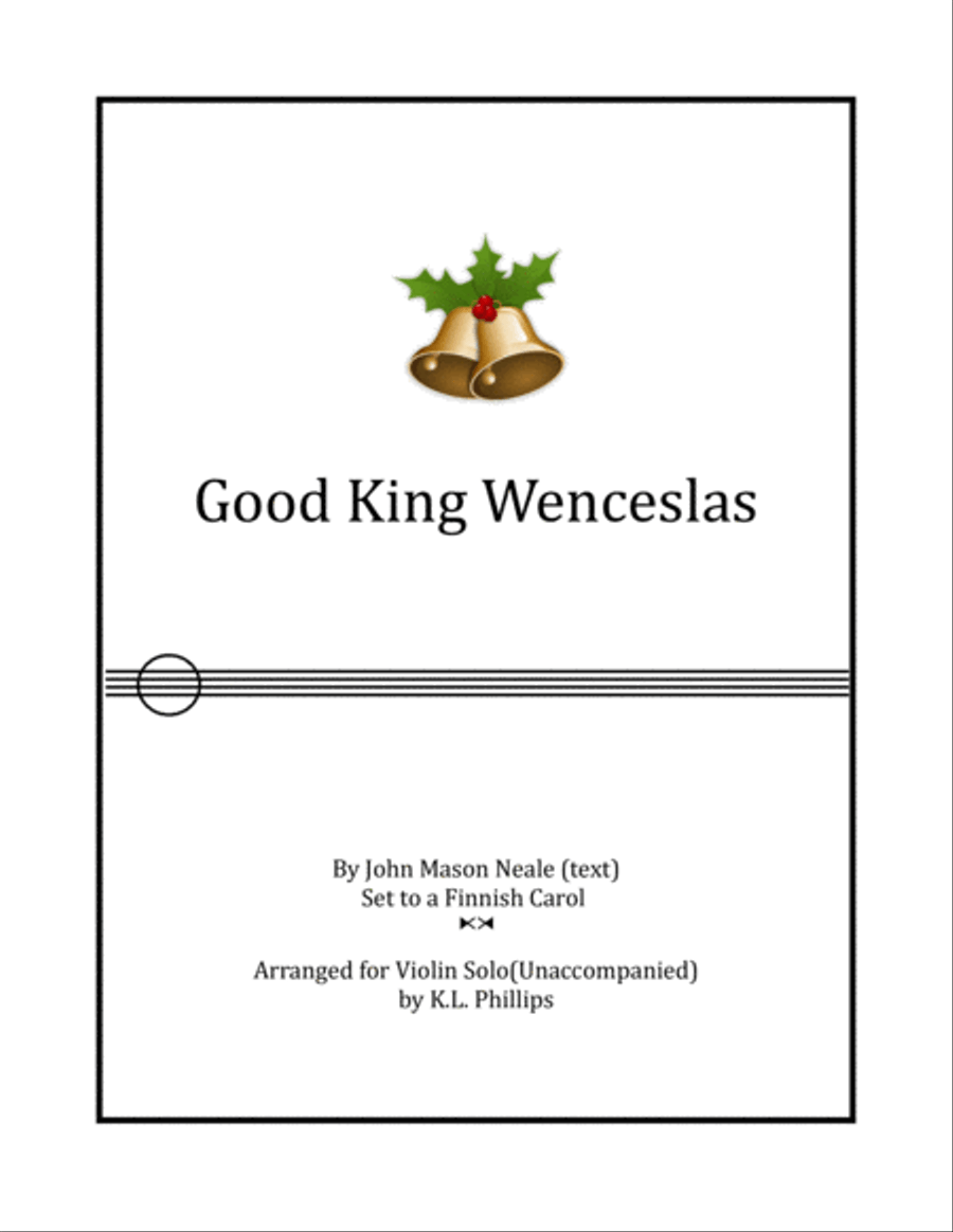 Good King Wenceslas - Theme and Variations for Unaccompanied Violin Solo Violin Solo scores gallery preview page 1