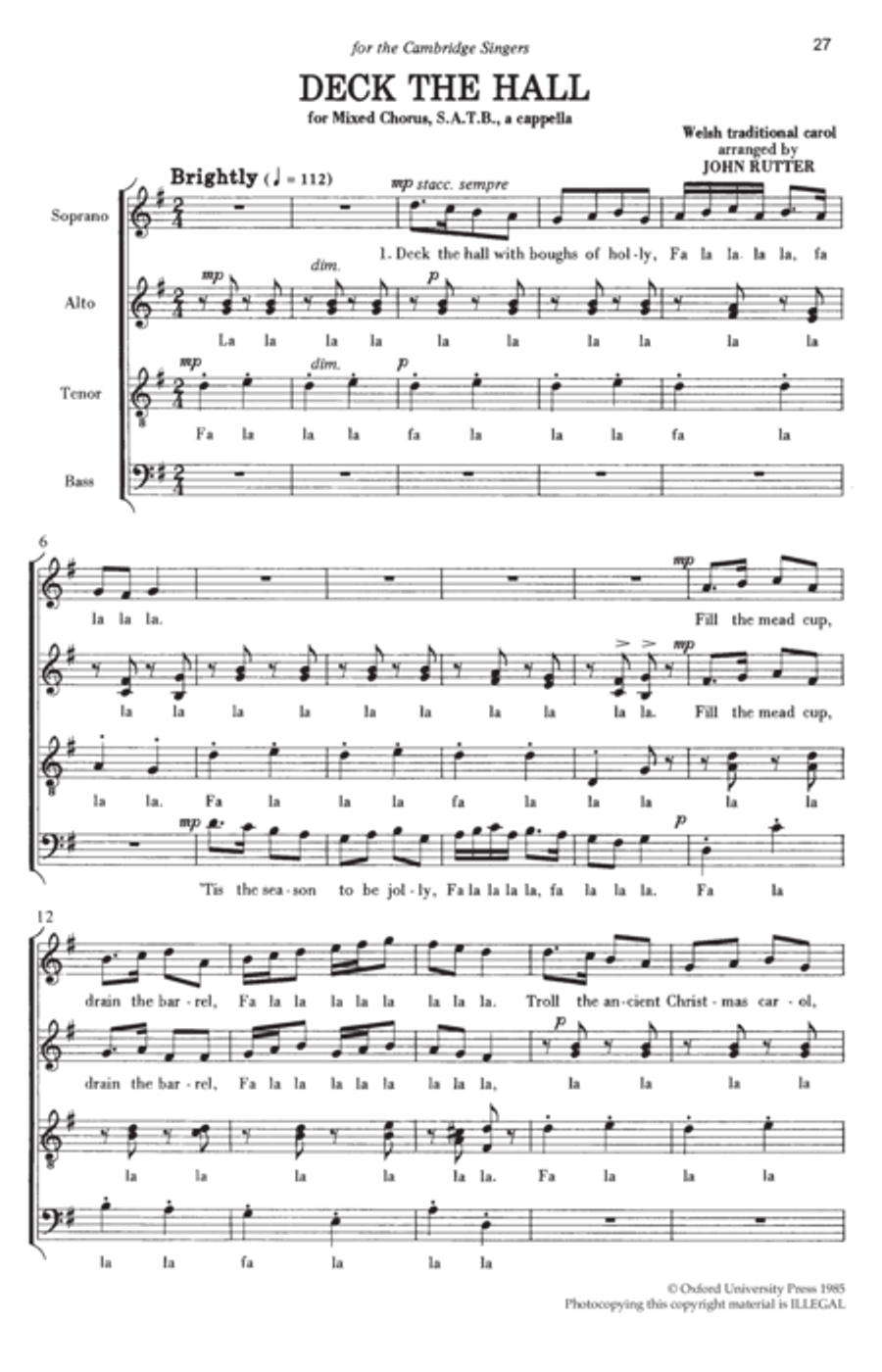 We wish you a merry Christmas 4-Part scores gallery preview page 10