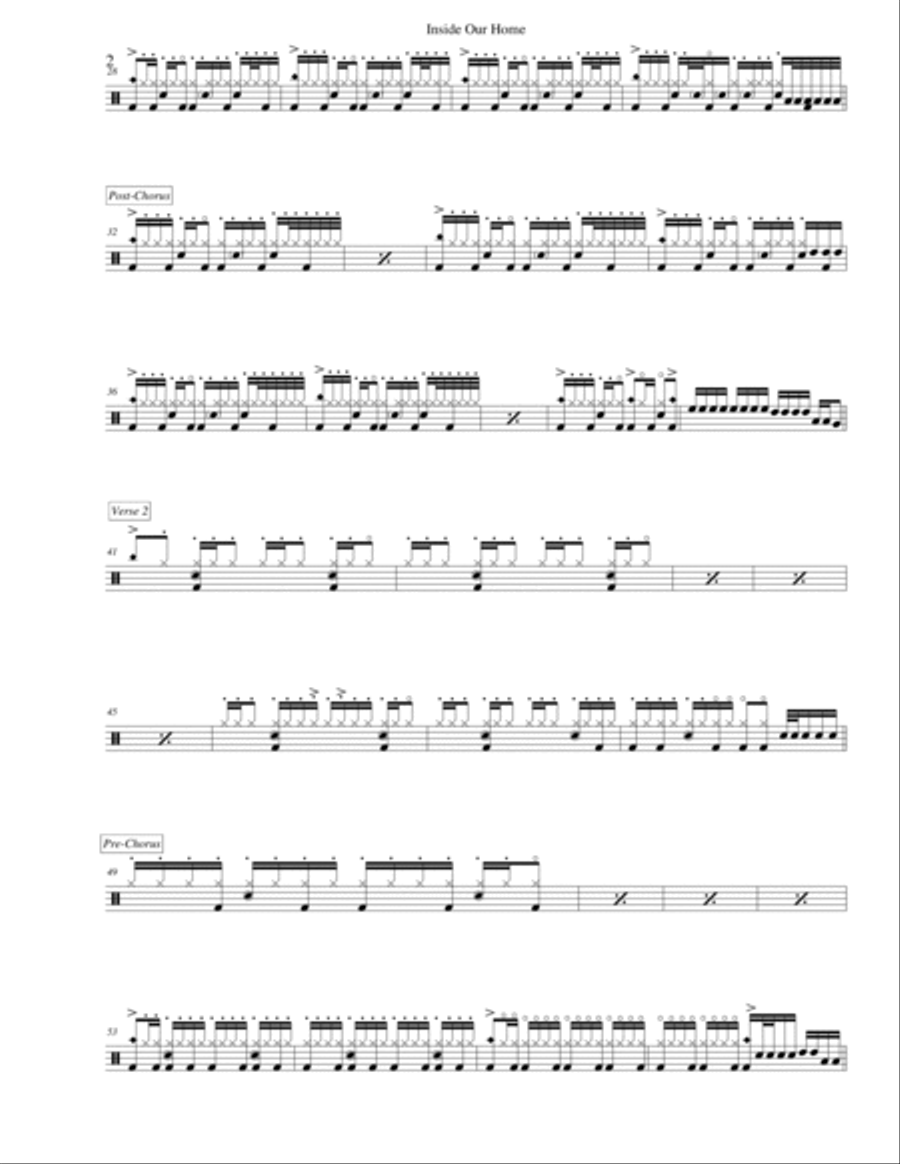 Inside Our Home Drum Set scores gallery preview page 2