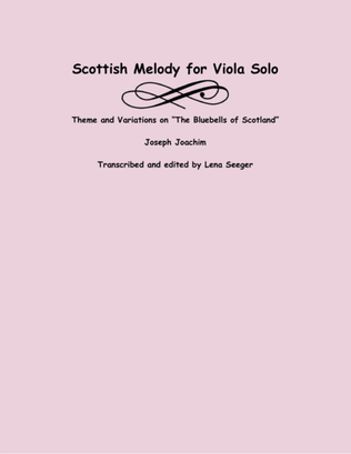 Scottish Melody for Viola Solo