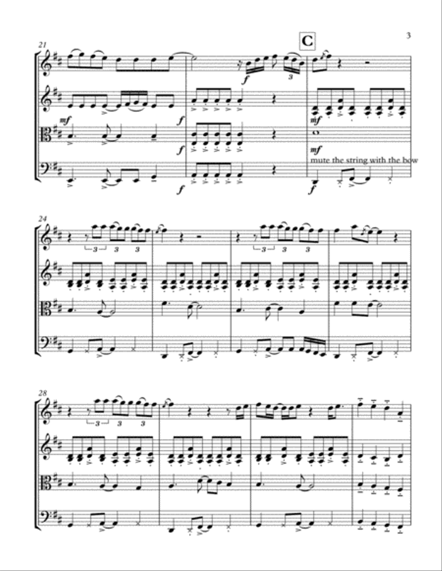 Thinking Out Loud String Quartet scores gallery preview page 4