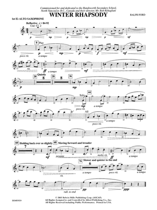 Winter Rhapsody: E-flat Alto Saxophone