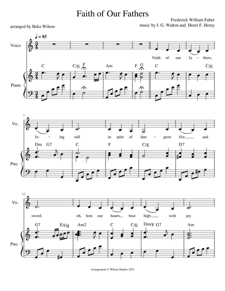 Faith of Our Fathers--vocal solo (treble clef) image number null