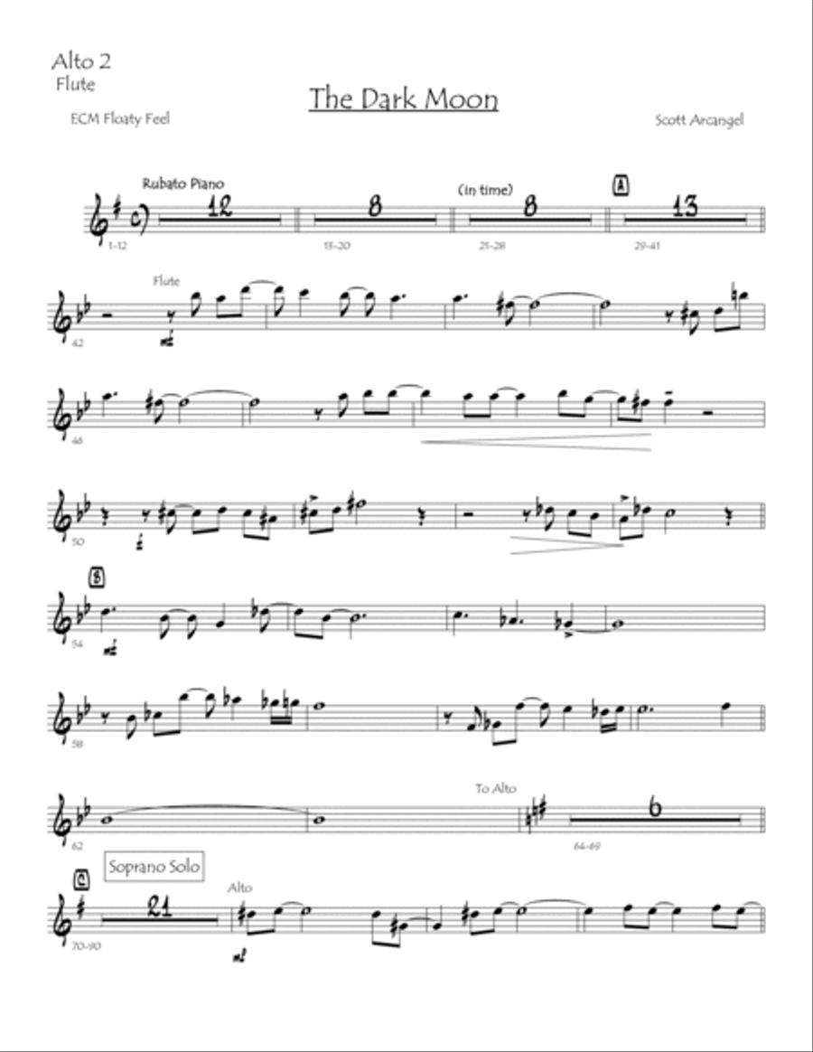 The Dark Moon PARTS (digital print) Jazz Ensemble scores gallery preview page 6