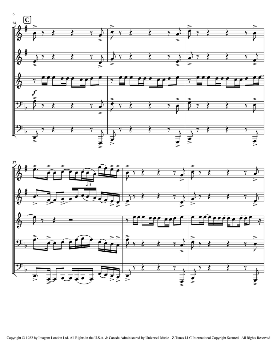 Hallowed Be Thy Name Brass Ensemble scores gallery preview page 6